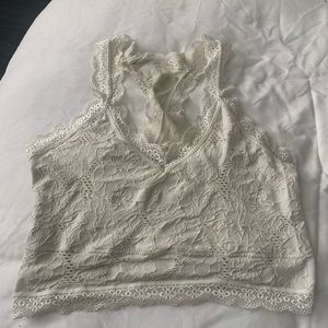 cream colored crop top